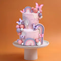 Butterfly N Rainbow Design Cake