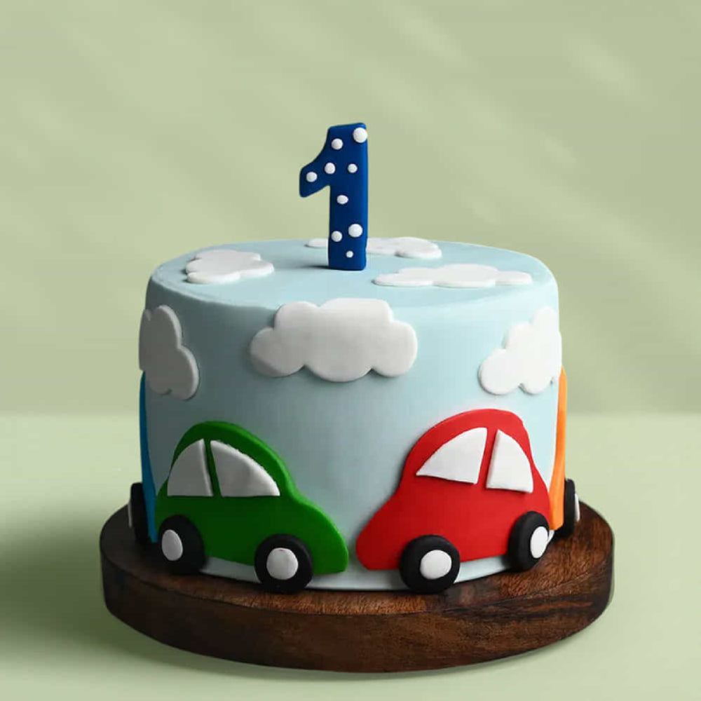 Speedy Wheels Car Theme Cake