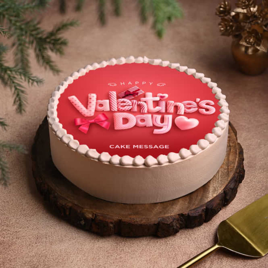Valentine Wish Love Photo Cake