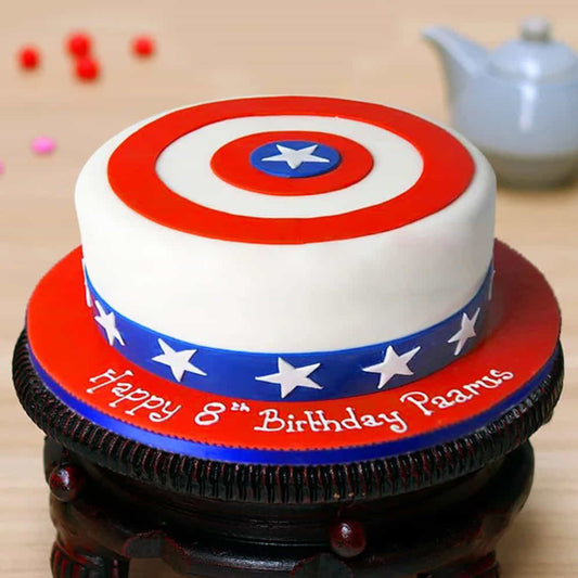 Captain America's Shield Theme Cake