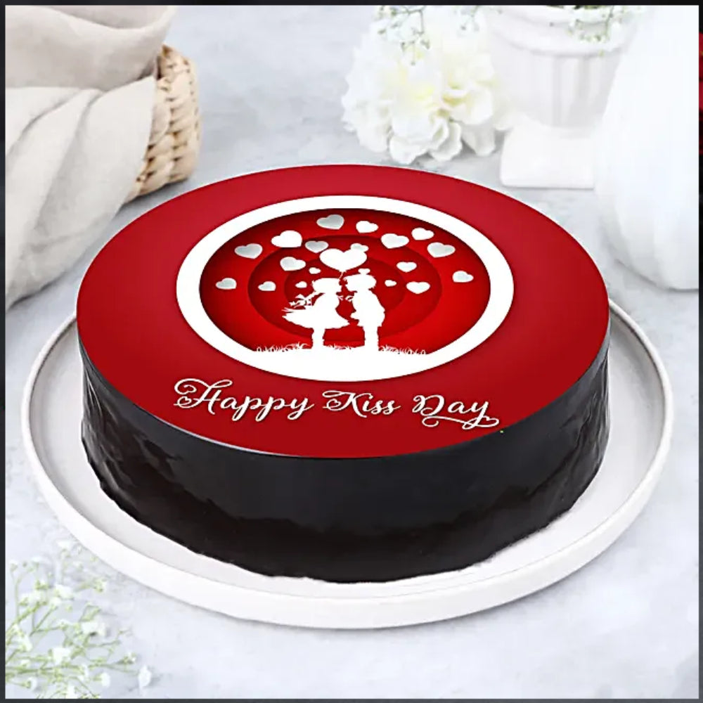 Kisses Hearts Photo Cake