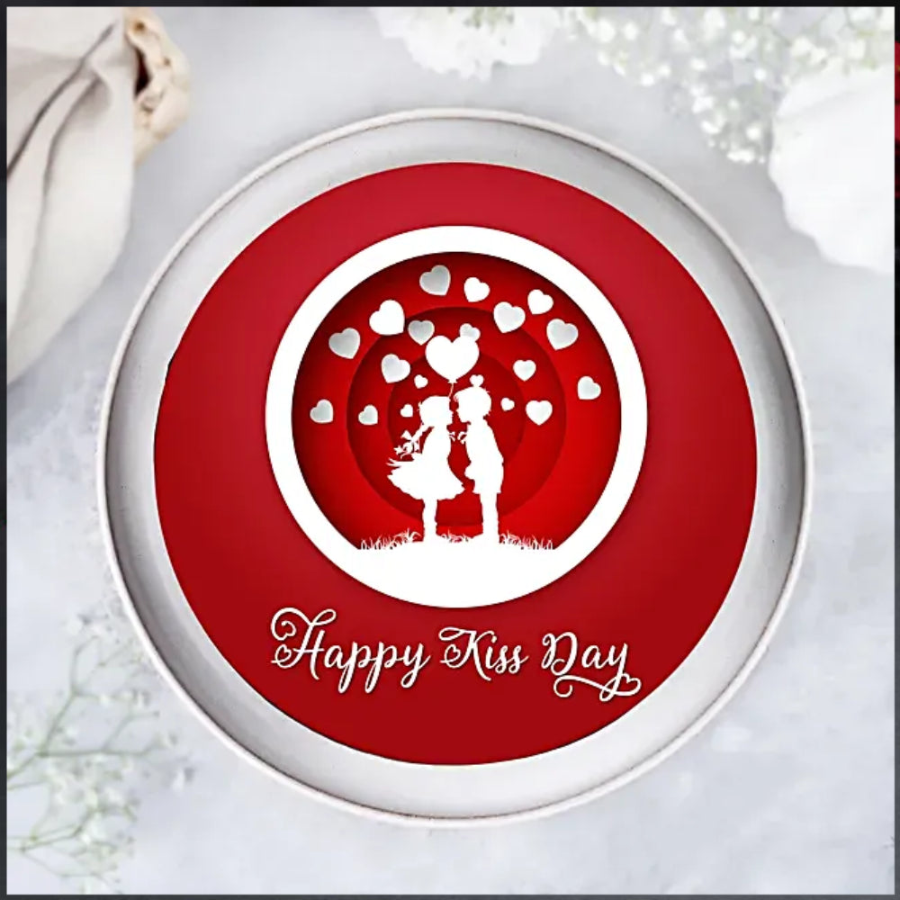 Kisses Hearts Photo Cake