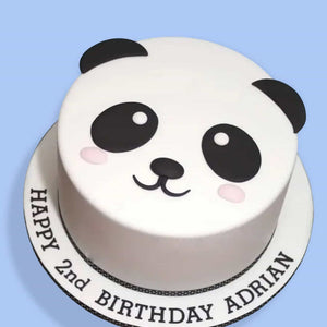 Cute Panda Fondant Theme Cake