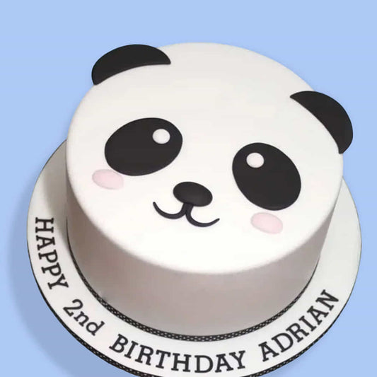 Cute Panda Fondant Theme Cake