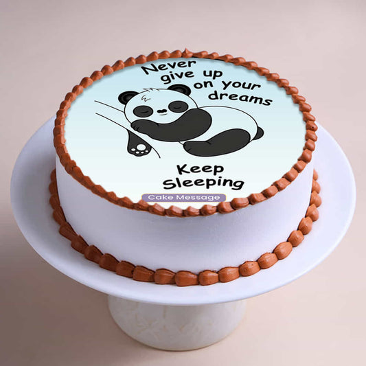 Sleepy Dreams Panda Photo Cake