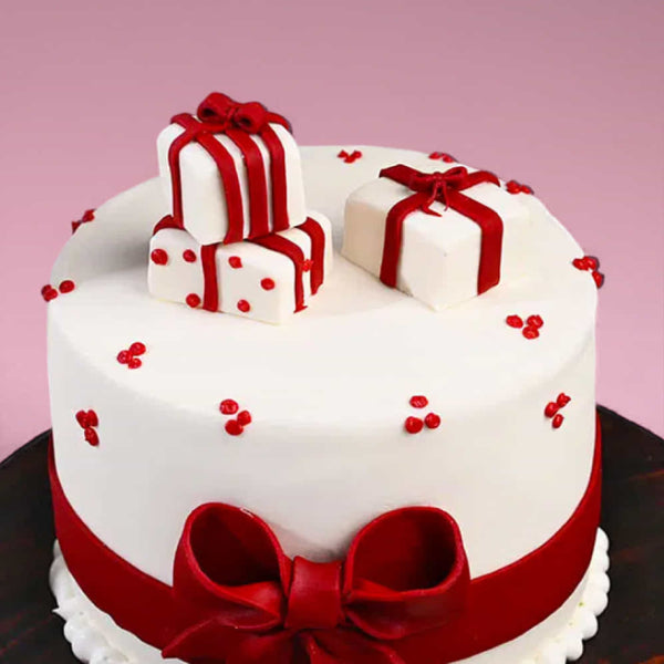 Merry Bow XChristmas Cake