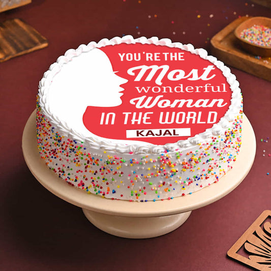 Wonderful Womens Day Photo Cake