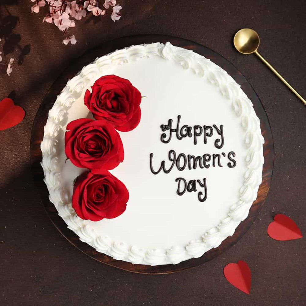 Womens Day Chocolate Rose Cake