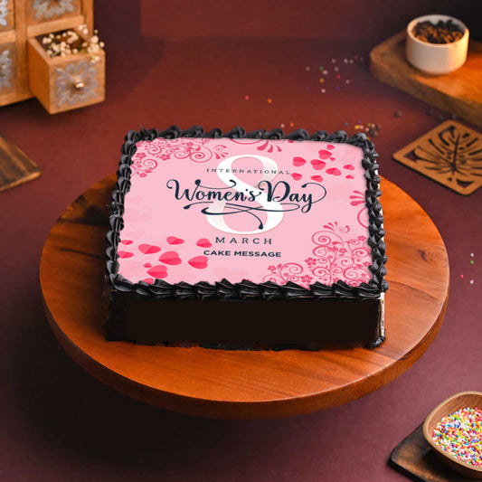 Happy Womens Day Poster Cake